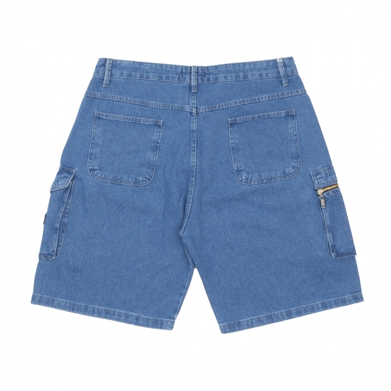 Bermuda High Cargo Jeans Azul